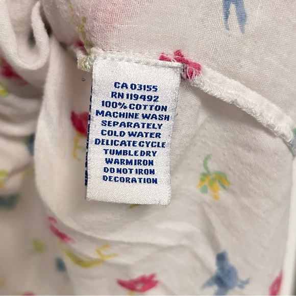 April Cornell Ivory Floral Cotton Dress S - Picture 5 of 6